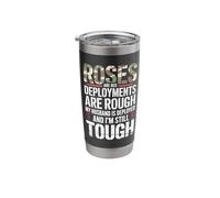 Tough Deployed Military Spouse Husband Soldier Deployment Stainless Steel Insulated Tumbler