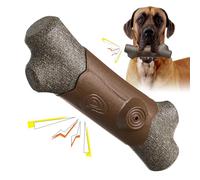 Tough Dog Chew Toys for Aggressive Chewers, 8.27in Durable Quietly Squeaky Branch Dog Chew Toy for Medium, Large, and Extra-Large Breeds, Made with Upgraded Nylon & Coffee Wood Materials