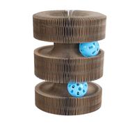 Tough Dog Toys Indestructible Adorable Kitty Curls Scratcher Interactive & Foldable Cardboard Toy With Ideal For Indoor From Pet Shop Soft Dog Toy (B, 18. 6X14cm)
