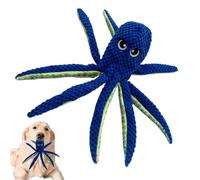 Tough Dog Toys, Octopus Shaped Chew Toy, Fun Puppy Teeth Cleaning Plush, Sturdy Multifunctional Pet Plaything For Home And Living Room, 12.99x3.94 Inches, Blue, Green, Orange