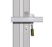 Tough & Easy Patio French Door Lock Single Handle 'Box Section' High Security Deadlock Sliding Fix Bar New 'STRONGUARD Model', White (STSing1)