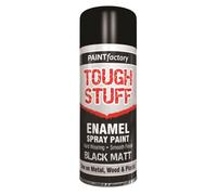 Tough Enamel Black Matt Paint 400Ml Durable Protective Finish For Metal Wood Plastic Automotive And Household 2577
