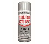 Tough Enamel Silver Gloss Paint 400Ml Heavy Duty Durable Finish For Metal Wood Plastic Automotive And Household 2581