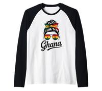 Tough Ghana Trip Black Stars Girl Cheer Mom Pride Vacation Raglan Baseball Tee