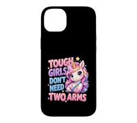 Tough Girls Dont Need Two Arms Broken Arm Recovery Unicorn Case for iPhone 14 Plus