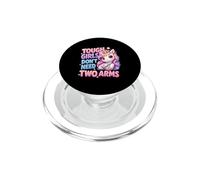 Tough Girls Dont Need Two Arms Broken Arm Recovery Unicorn PopSockets PopGrip for MagSafe