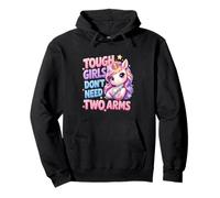 Tough Girls Dont Need Two Arms Broken Arm Recovery Unicorn Pullover Hoodie