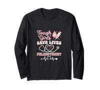Tough Girls Save Lives Phlebotomist Long Sleeve T-Shirt