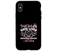 Tough Girls Save Lives Respiratory Therapist Case for iPhone X/XS