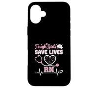 Tough Girls Save Lives RN Nurse Stethoscope Case for iPhone 16 Plus