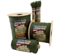 TOUGH-GRID 550 Paracord, Type III Mil-Spec Nylon Rope - 100 Ft Camo Green Tactical Survival Cord