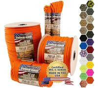 TOUGH-GRID PC100 750lb Paracord - 100% Nylon Military Specifications Type IV - For Military, Camping, Hammocks, Emergencies - Neon (Safety) Orange