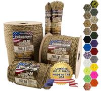 TOUGH-GRID PC200 750lb Paracord - 100% Nylon Military Specifications Type IV - For Military, Camping, Hammocks, Emergencies - Mixed Camo