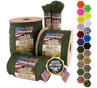 TOUGH-GRID PC500 750lb Paracord - 100% Nylon Military Specifications Type IV - For Military, Camping, Hammocks, Emergencies - Camo Green