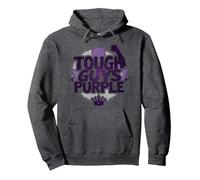 Tough Guys Purple: Bold Statement for Confident Men Pullover Hoodie, Adult Unisex, Dark Heather Grey, L