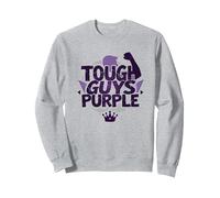 Tough Guys Purple: Bold Statement for Confident Men Sweatshirt, Adult Unisex, Heather Grey, L