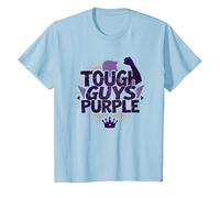 Tough Guys Purple: Bold Statement for Confident Men T-Shirt, Kids, Baby Blue, 3 Years