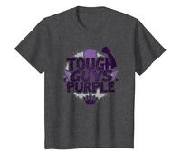Tough Guys Purple: Bold Statement for Confident Men T-Shirt, Kids, Dark Heather Grey, 3 Years