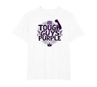 Tough Guys Purple: Bold Statement for Confident Men T-Shirt, Men's Big and Tall, White, 3X Tall