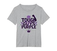 Tough Guys Purple: Bold Statement for Confident Men T-Shirt, Women's Plus, Heather Grey, 3X