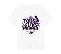 Tough Guys Purple: Bold Statement for Confident Men T-Shirt, Women's Plus, White, 1X