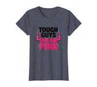Tough Guys Wear Pink Boys Strength Confidence Statement T-Shirt, Women, Heather Blue, 3XL