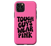 Tough Guys Wear Pink Men & Boys Retro Groovy Breast Cancer Case for iPhone 11 Pro