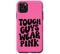 Tough Guys Wear Pink Men & Boys Retro Groovy Breast Cancer Case for iPhone 11 Pro Max