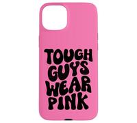 Tough Guys Wear Pink Men & Boys Retro Groovy Breast Cancer Case for iPhone 15 Plus