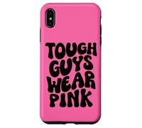 Tough Guys Wear Pink Men & Boys Retro Groovy Breast Cancer Case for iPhone XS Max