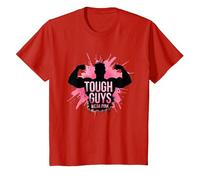 Tough Guys Wear Pink T-Shirt, Kids, Red, 3 Years