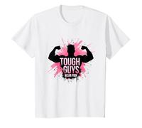 Tough Guys Wear Pink T-Shirt, Kids, White, 3 Years