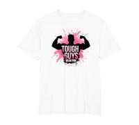 Tough Guys Wear Pink T-Shirt, Men's Big and Tall, White, 3X Tall