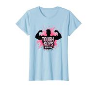Tough Guys Wear Pink T-Shirt, Women, Baby Blue, 3XL