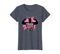 Tough Guys Wear Pink T-Shirt, Women, Heather Blue, 3XL
