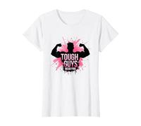 Tough Guys Wear Pink T-Shirt, Women, White, XS