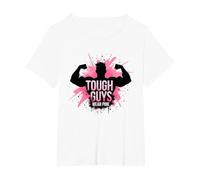 Tough Guys Wear Pink T-Shirt, Women's Plus, White, 3X
