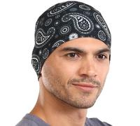 Tough Headwear Men's Summer Hat Under Helmet - Thin Hat Men - Cooling Hat Summer - Beanie Boys Thin - Helmet Lining Cycling Cap Helmet Base Hat - Skull Cap Scull Cap