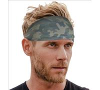 Tough Headwear Mens Sweat Bands - Athletic Headbands Men Cycling, Football, Baseball, Running, Tennis, Basketball - High Performance Headbands for Men/Women - One Size Fits Most - Military Camo