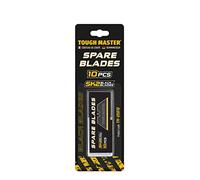 TOUGH MASTER 10 Piece Utility Trim Knife Trapezoidal Blade, Strong SK2 Steel Spare Blades, 19x60x0.6mm Packed in Blister Card (TM-USB10)