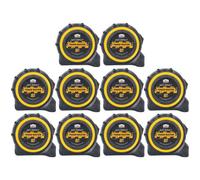 Tough Master 10Pcs Pack 8M/26Ft Tape Measure Metric/imperial With Belt Clip 25mm Wide Impact Resistant