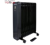TOUGH MASTER 11 Fin Oil Filled Radiator 2500W 3 Heat Settings 24H Timer 4 Wheels