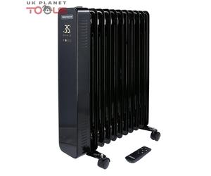 TOUGH MASTER 11 Fin Oil Filled Radiator 2500W 3 Heat Settings 24H Timer 4 Wheels