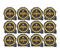 Tough Master 12Pcs Pack 8M/26Ft Tape Measure Metric/imperial With Belt Clip 25mm Wide Impact Resistant