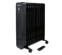 Oil Filled Radiator 11 Fins 2500W, Portable Electric Heater on Wheels with 3 Heat Settings 24H Timer Overheat Protection LED Display Remote Control TOUGH MASTER