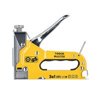 TOUGH MASTER 3-in-1 Staple Gun Heavy Duty Staple Nail Steel Gun Force Regulator Quick Jam Release Hand Staple Gun 4-14mm for Upholstery, Material Repair, Carpentry, Decoration, Furniture, Crafts, DIY