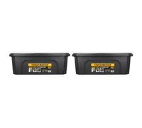 TOUGH MASTER 30L Storage Box Medium With Lid Durable Plastic Reinforced Construction Secure & Stackable Design Versatile for Tools, Toys, Craft Equipment (Pack of 2)