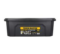 TOUGH MASTER 30L Storage Box Medium With Lid Durable Plastic Reinforced Construction Secure & Stackable Design Versatile for Tools, Toys, Craft Equipment (Pack of 1)