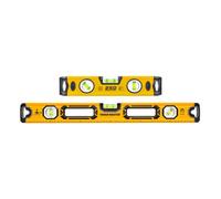 Tough Master 60Cm & 25Cm Heavy Duty Spirit Level For Builders, Strong Magnetic, 3 Vial High Accuracy, Shockproof