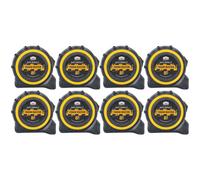 TOUGH MASTER Strong DIY8m/26ft Metric/Imperial Lightweight Belt Clip Tape Measure 25mm Wide Impact Resistant For Carpenters, Plumbers, Electricians (8)